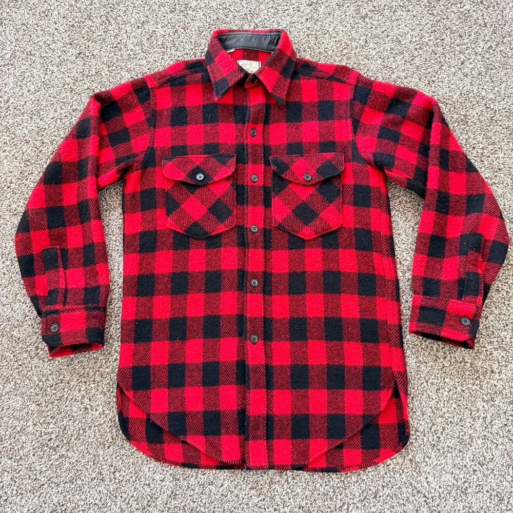 VTG 60's 70's L.L. Bean Men's Size Small Buffalo Plaid Old Friends Wool Flannel